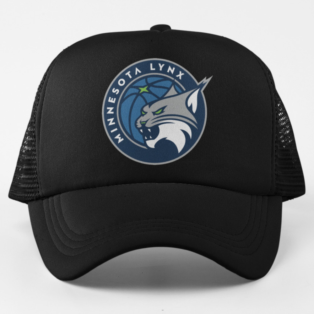 NEW Minnesota Lynx Foam Trucker Mesh Snapback Hat BLACK